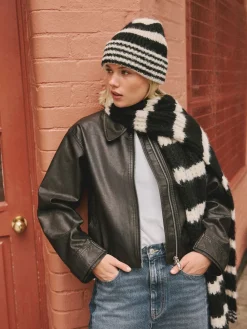 - Stripe Knitted Beanie Hat*Next