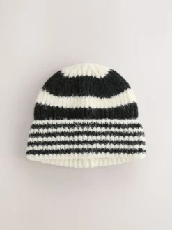 - Stripe Knitted Beanie Hat*Next