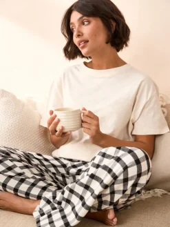 Zwart/wit - Verpakking van 2 pyjama's met korte mouwen van 100% katoen*Next