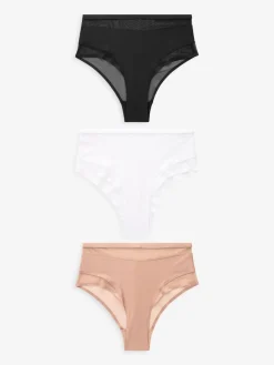 - Mesh slip met hoge taille en hoge beenuitsnijding 3 verpakking*Next Best