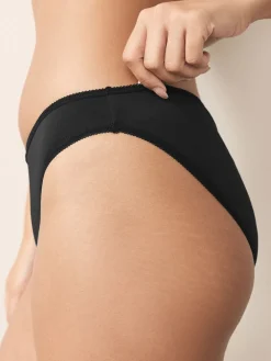 Zwart/wit/nude - Set van 10 slipjes van microvezels*Next Clearance