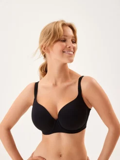 Zwart/wit/pastelroze huidskleur - DD+ ultiem comfort beha's van katoenmix verpakking van 3*Next Online