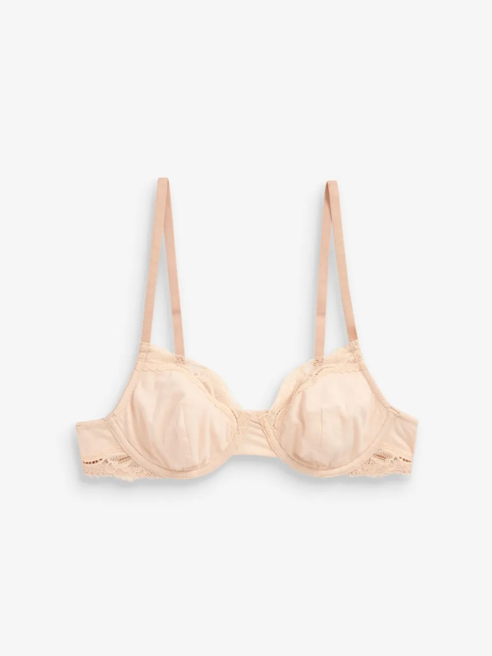 Zwart/wit/pastelroze huidskleur - Katoenmix ultiem comfort beha's verpakking van 3*Next Outlet