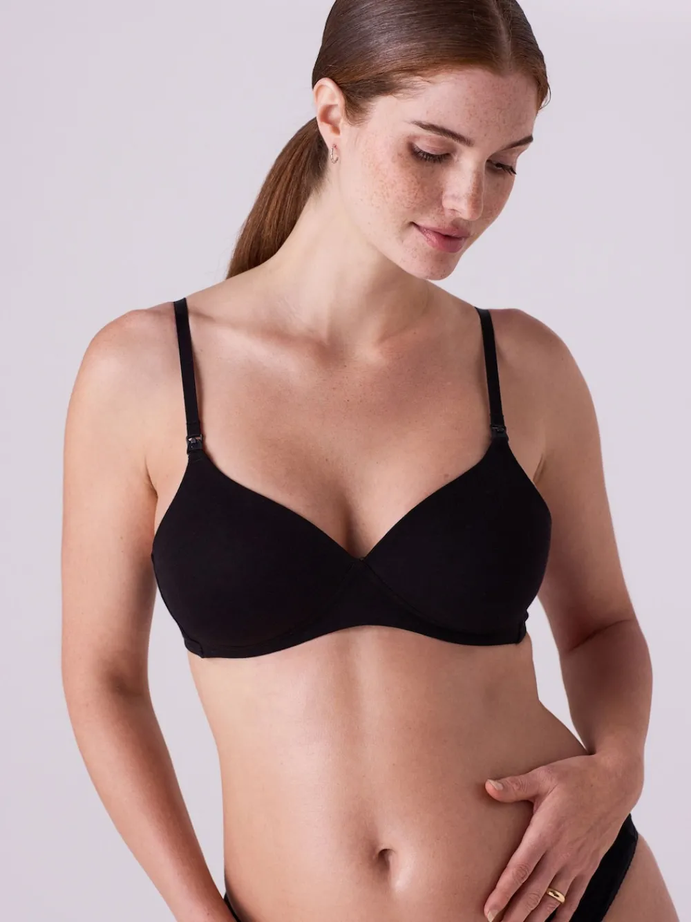 Zwart/wit/pastelroze huidskleur - B-G verpakking van 3 ultiem comfortabele voedingsbeha's van katoenmix*Next Discount