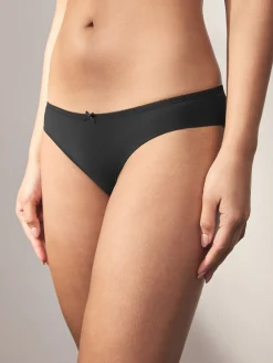 Zwart/wit/praline huidskleur - 3 Niet-aftekenende slips met kanten achterkant*Next New