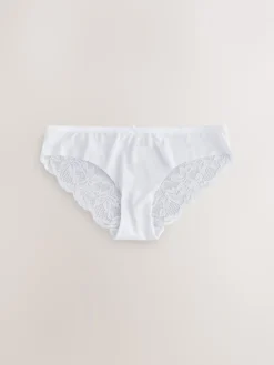 Zwart/wit/praline huidskleur - 3 Niet-aftekenende slips met kanten achterkant*Next New