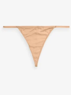 Zwart/wit/praline huidskleur - Set van 5 slipjes van microvezels*Next Online