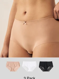 - 3 Niet-aftekenende slips met kanten achterkant*Next Clearance