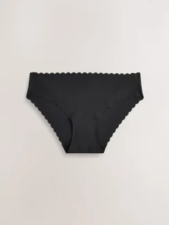 Zwart/wit/praline huidskleur - Geen zichtbare onderbroeklijn slipjes met schulprand 7 -pack*Next Online