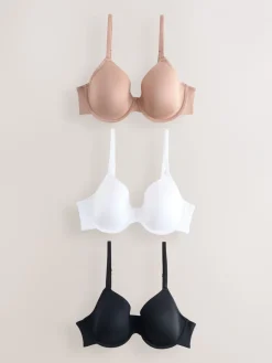 Zwart/wit/praline huidskleur - A-E Ultimate Comfort Smoothing T-Shirt Beha's 3 Pak*Next Outlet
